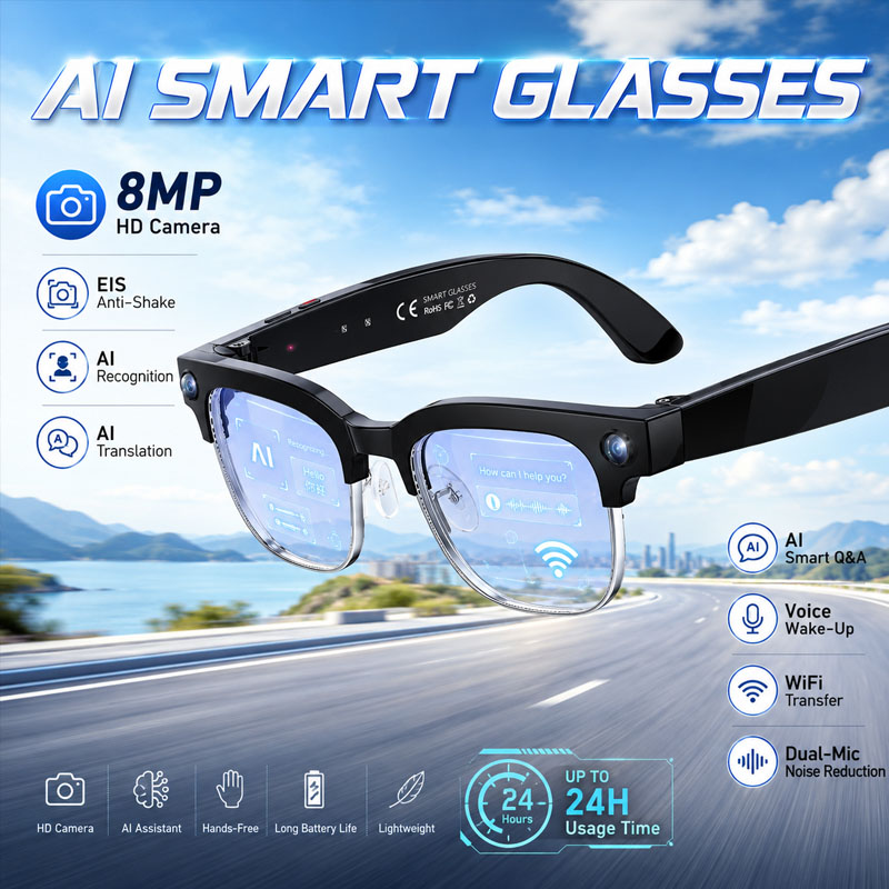 W630 HeyCyan Умные очки с функ – обзор и цена Smart Glasses Lens